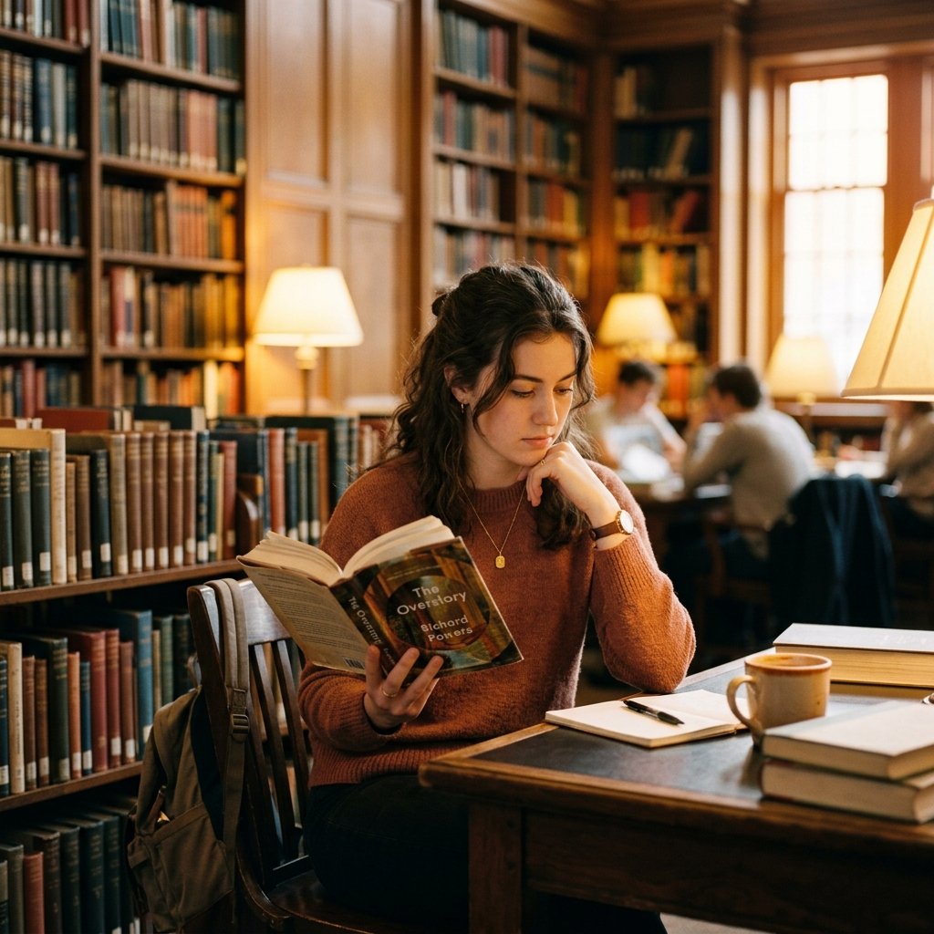 Student reading